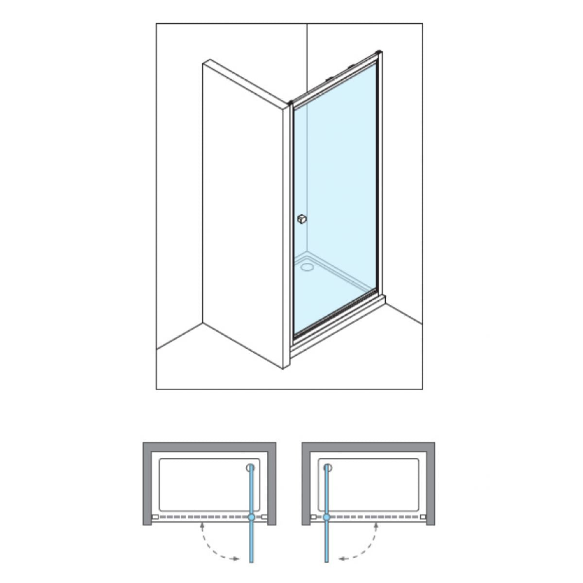Crosswater Clear 6 Infold Shower Door & Side Panel