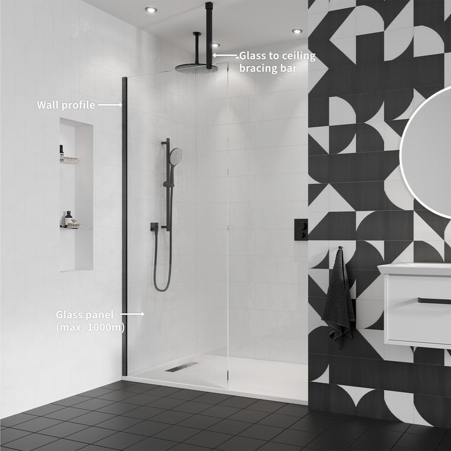 Crosswater GALLERY 10 Wetroom Shower Screen