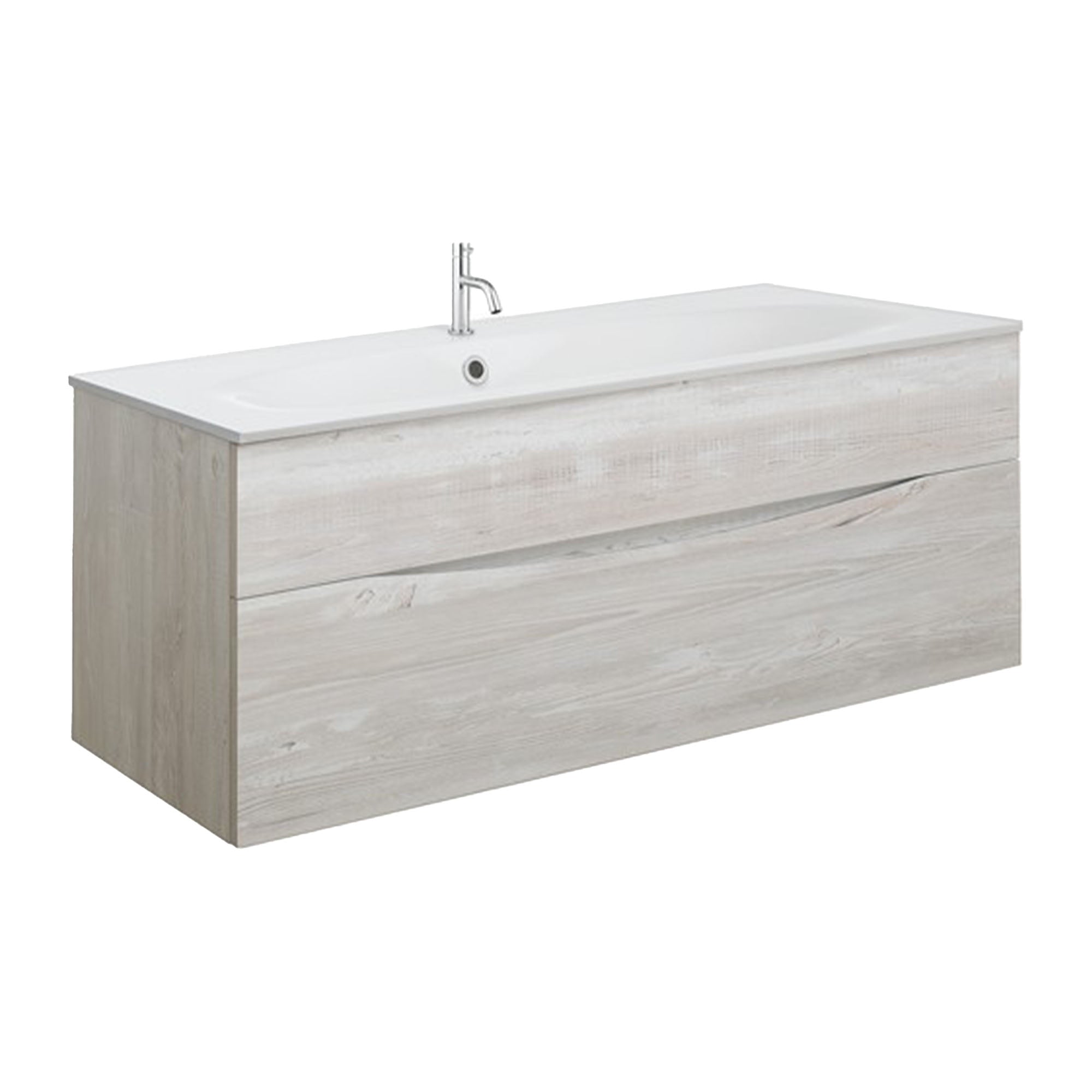 crosswater glide II 1000 wall hung vanity unit with ceramic basin nordic oak
