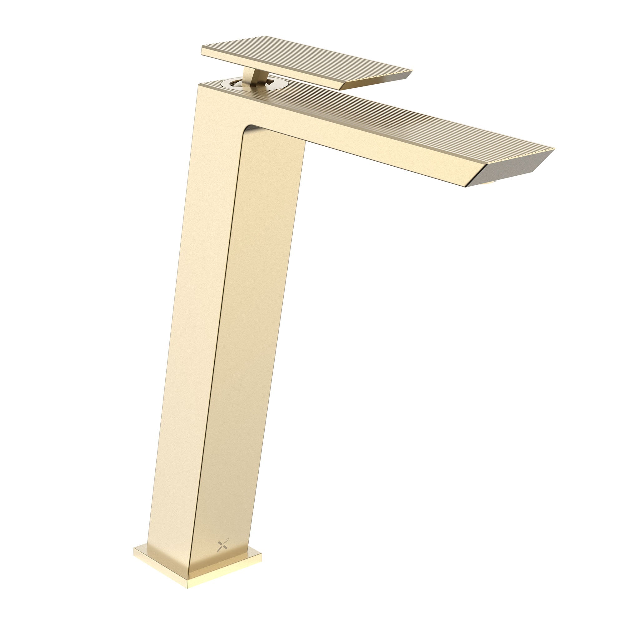 crosswater limit tall basin mixer tap monobloc brushed brass