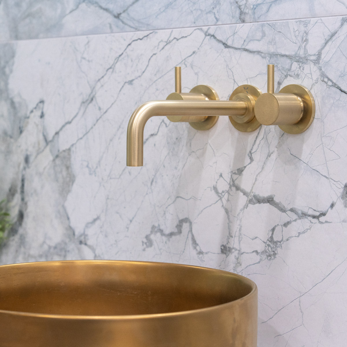 crosswater mpro basin mixer brushed brass lifestyle