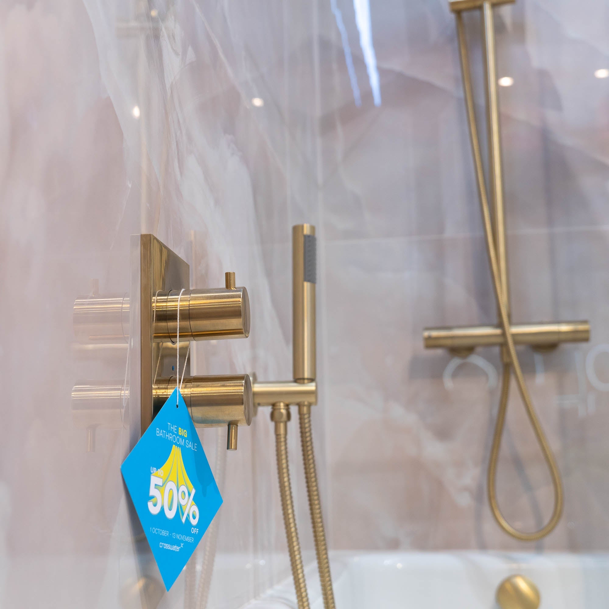 Crosswater MPRO 2 Outlet Thermostatic Shower Valve With Pencil Handset and Fixed Overhead
