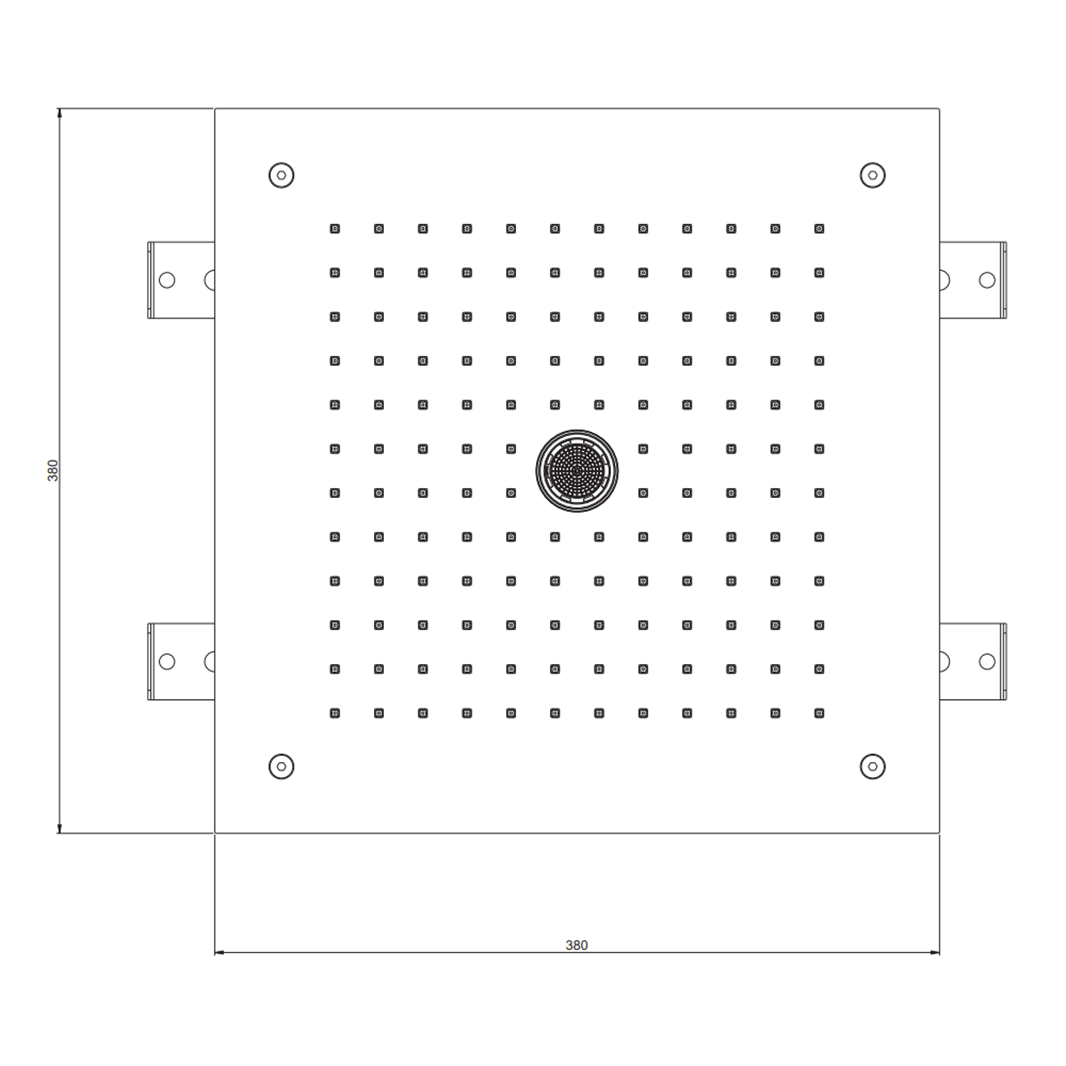 Crosswater MPRO Stream Shower Head With Rainfall dimensions