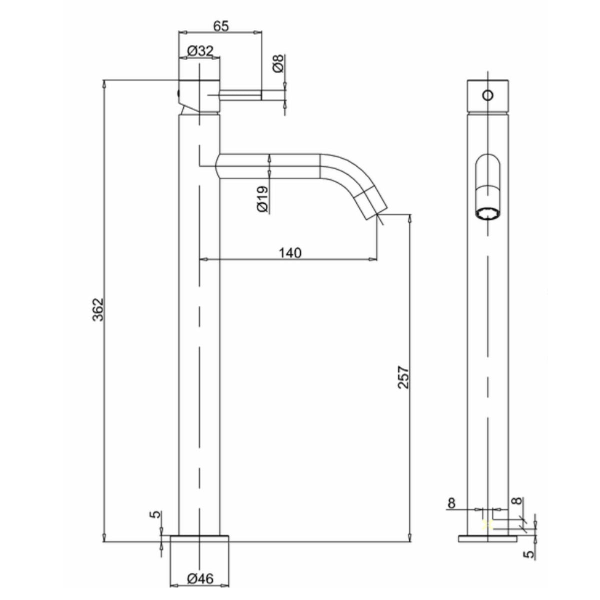 Crosswater MPRO Tall Mono Basin Mixer Tap