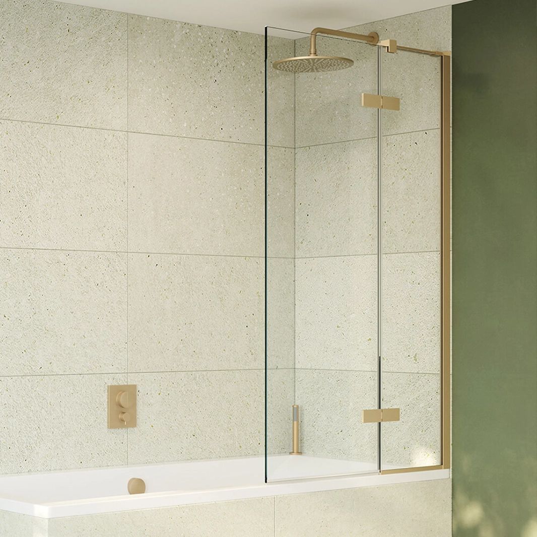Crosswater OPTIX 10 Single Bath Screen with Inline Panel