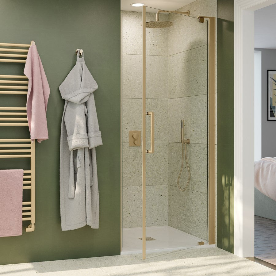 Crosswater OPTIX 10 Pivot Shower Door & Optional Side Panel