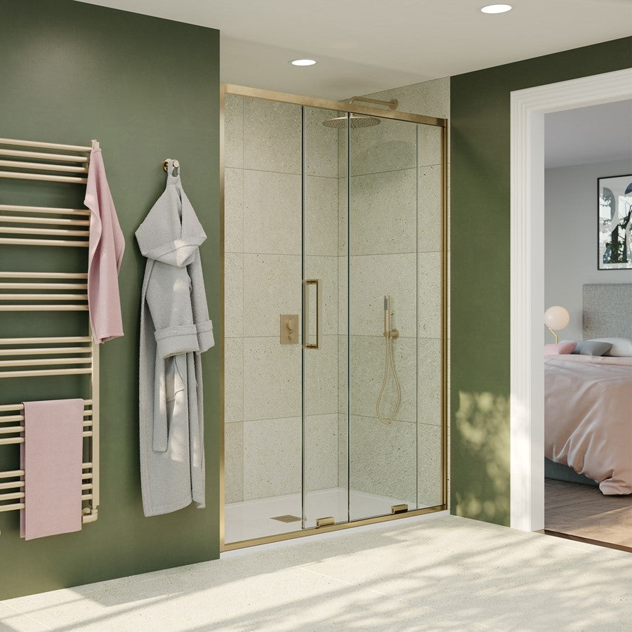 Crosswater OPTIX 10 Single Sliding Shower Door & Optional Side Panel