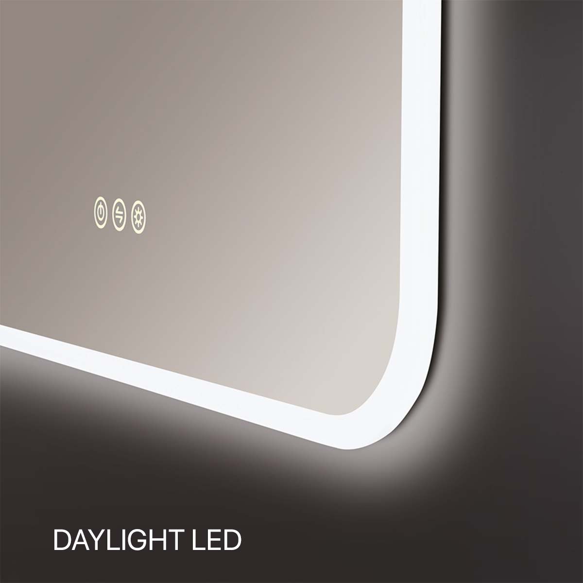 crosswater svelte led illuminated bathroom mirror daylight led
