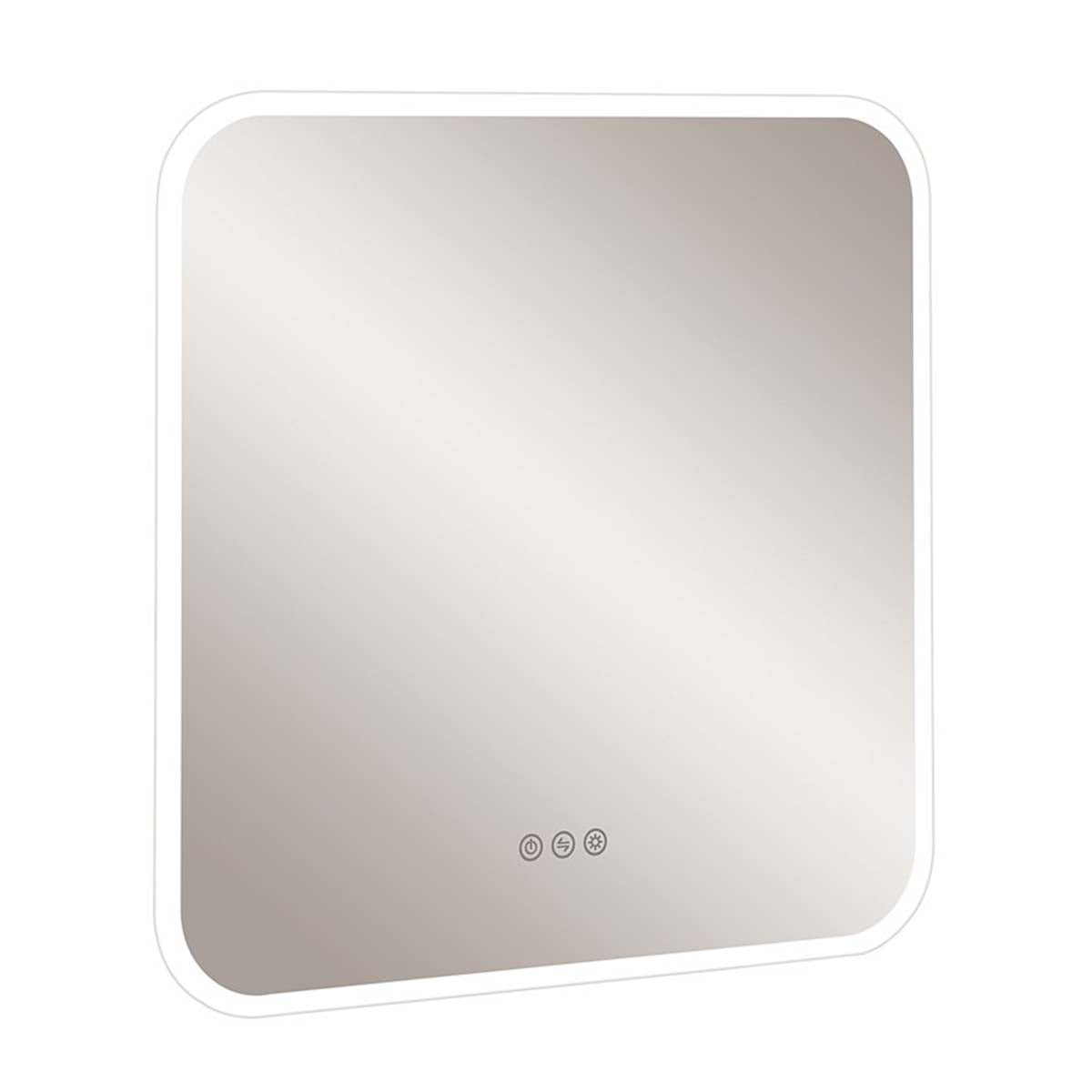 crosswater svelte square led illuminated bathroom mirror 600x600mm