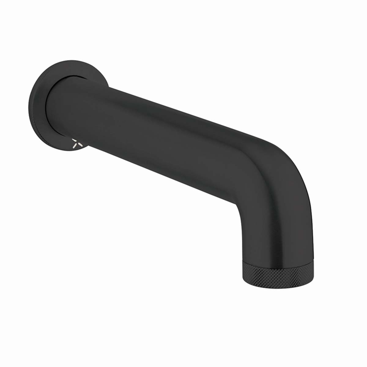 crosswater union wall mounted bath spout matt black