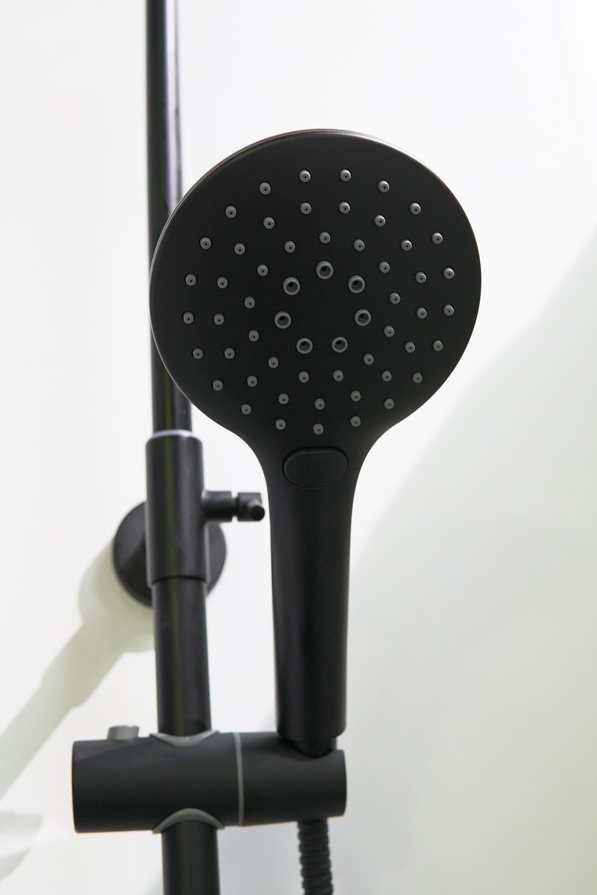 Deluxe Thermostatic Shower Valve With Head & Sliding Rail Kit - Black Matt