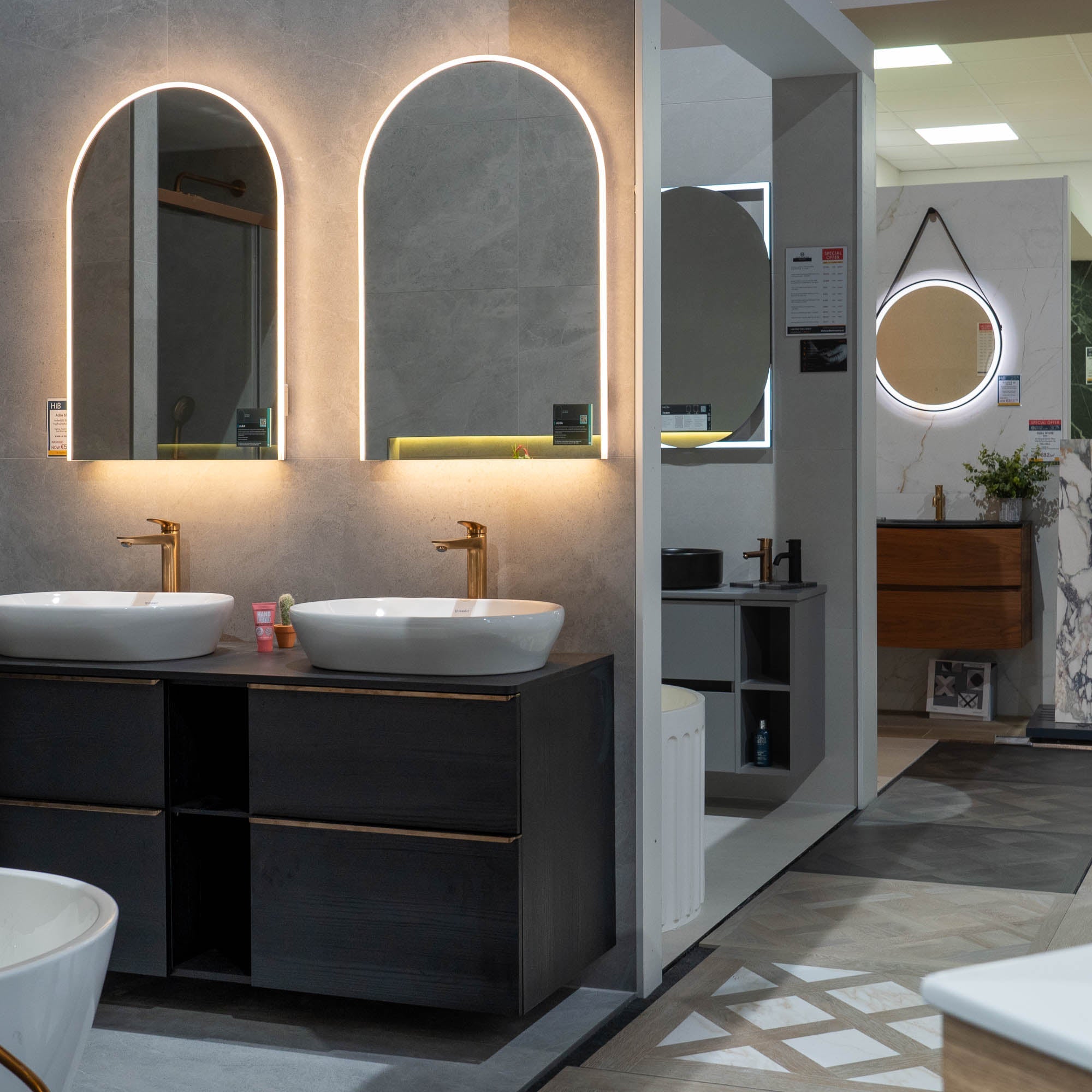 Duravit D-Neo 1400 Wall Mounted 4-Drawer Double Vanity Unit With Worktop - Black Oak