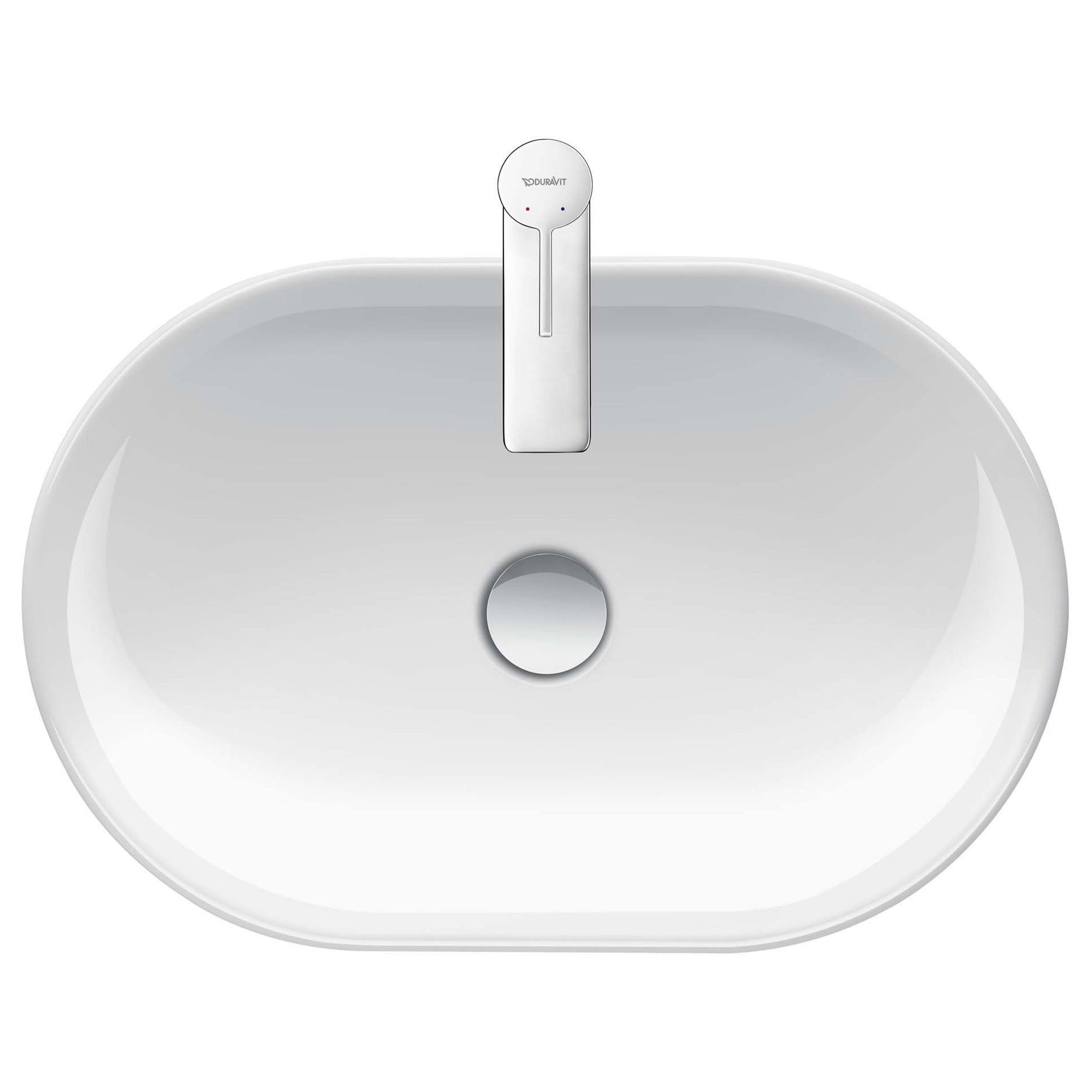 duravit d-neo oval 600 countertop basin gloss white