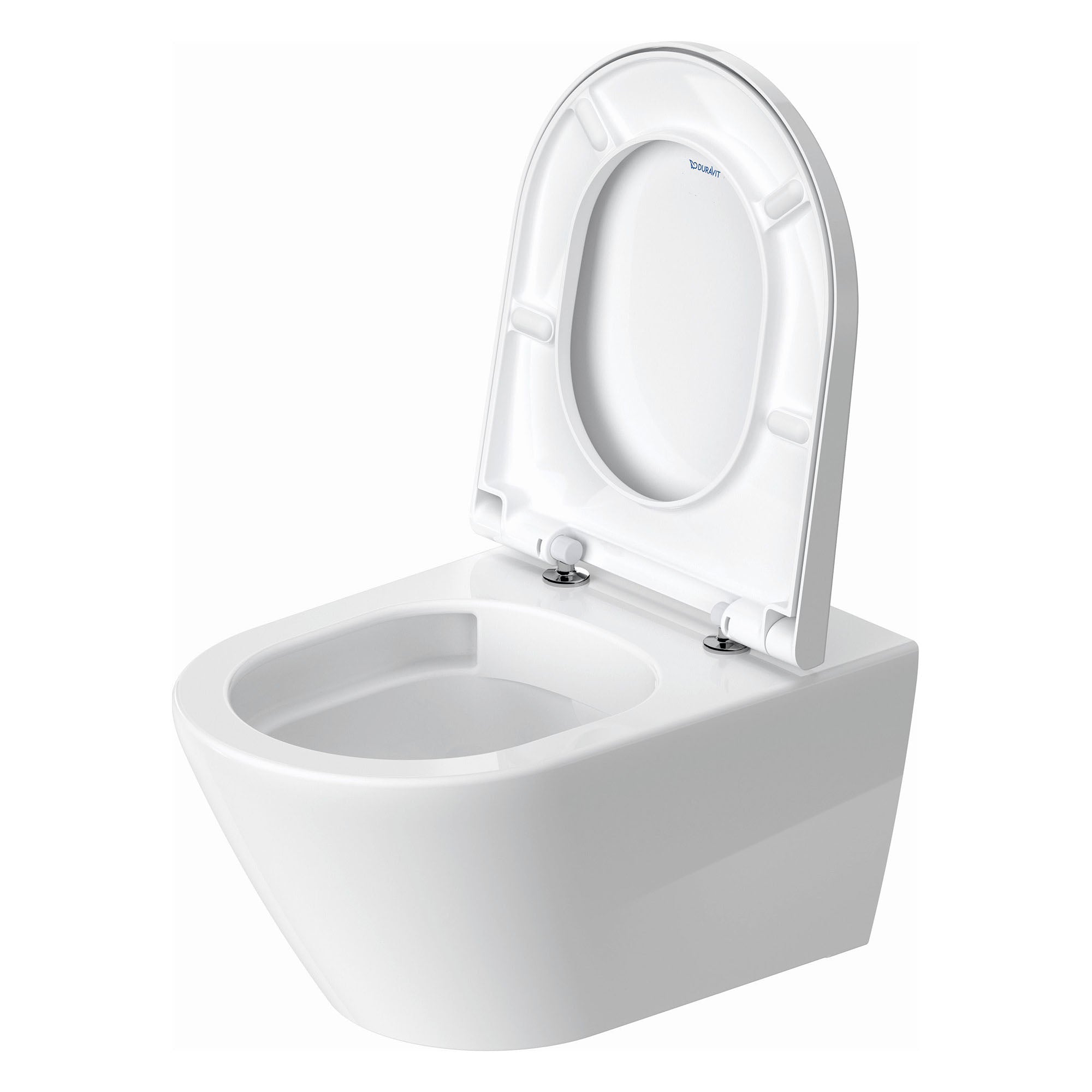 duravit d neo rimless wall hung wc with soft close seat white gloss