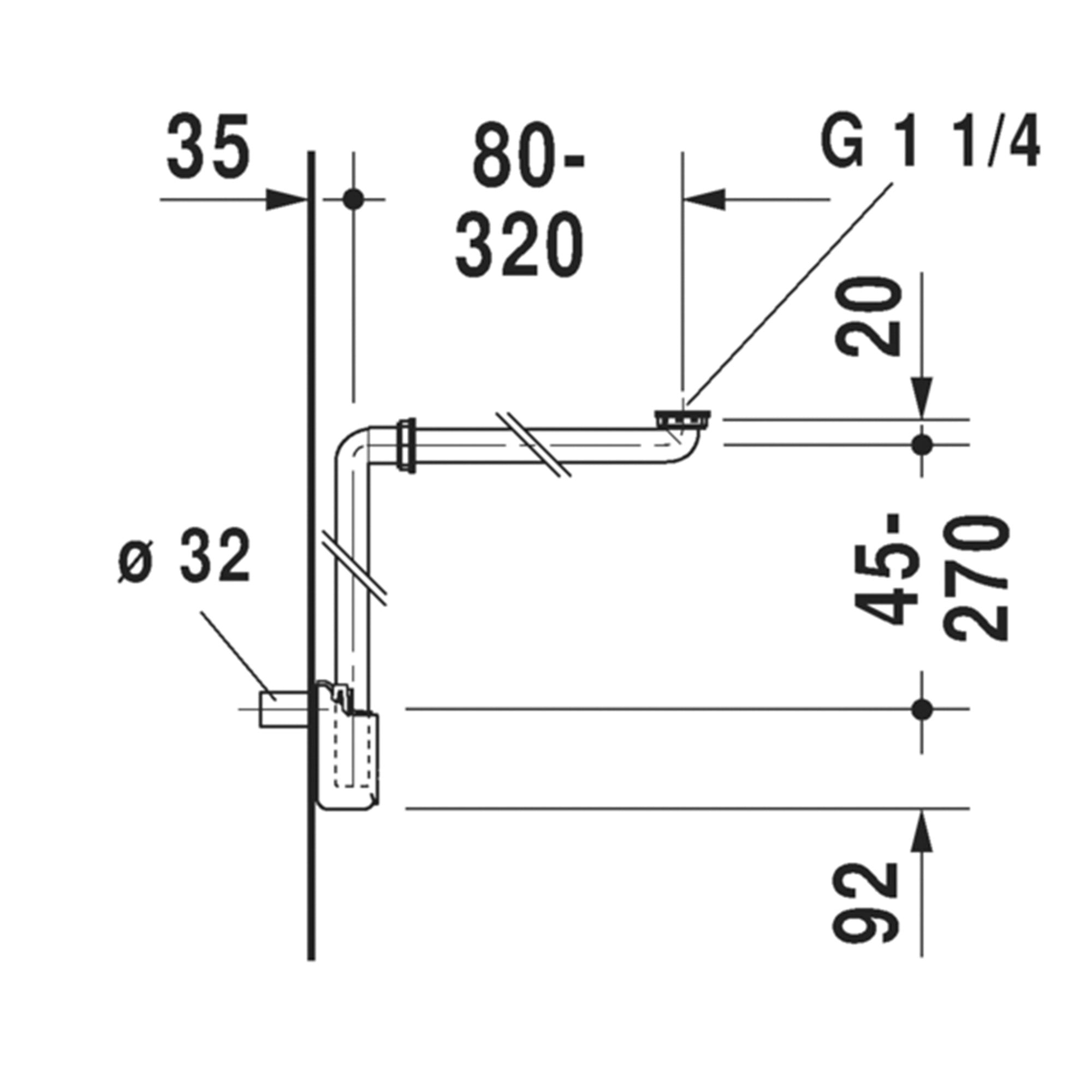 duravit space saving siphon kit