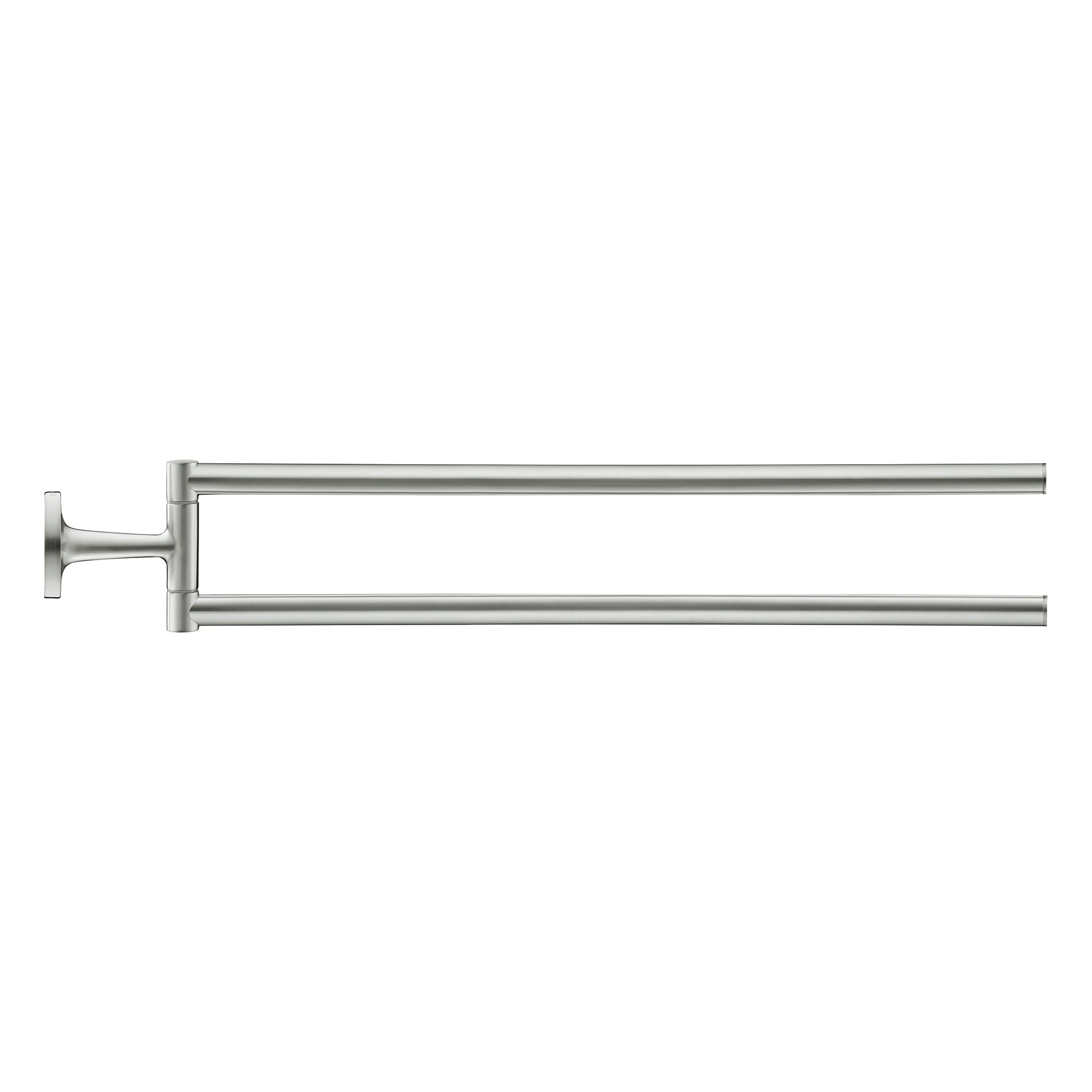 duravit starck t hinged double towel rail brushed stainless steel