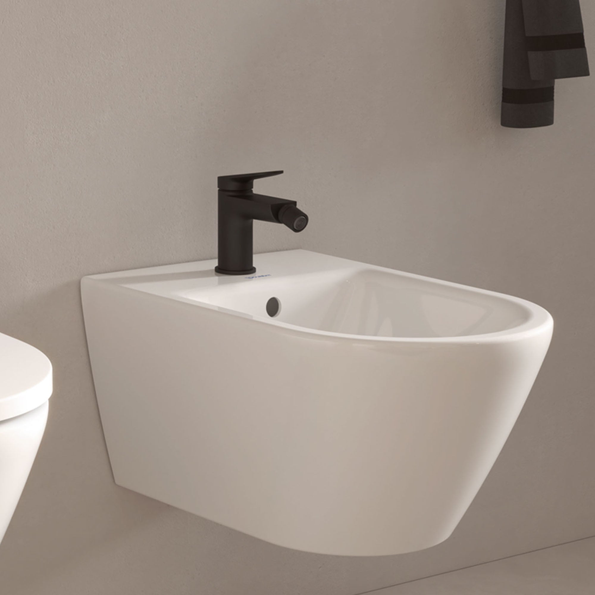 duravit wave single lever bidet mixer matt black