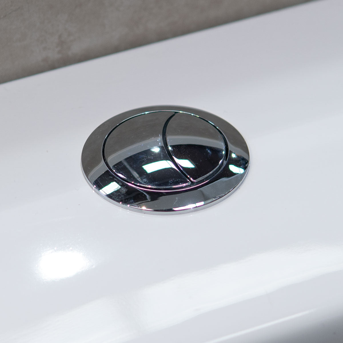 Fraser Rimless Comfort Height Close Coupled Toilet With Soft Close Seat chrome button