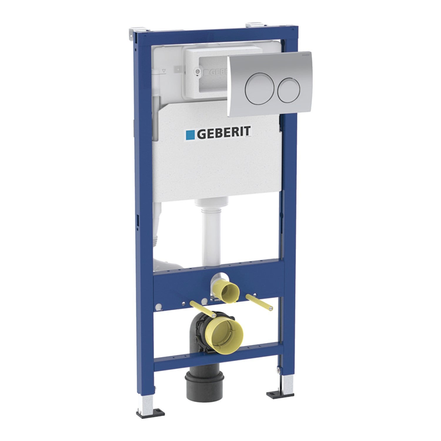 Geberit Duofix Frame For Wall-Hung WC With Concealed Cistern and Chrome Flush Plate