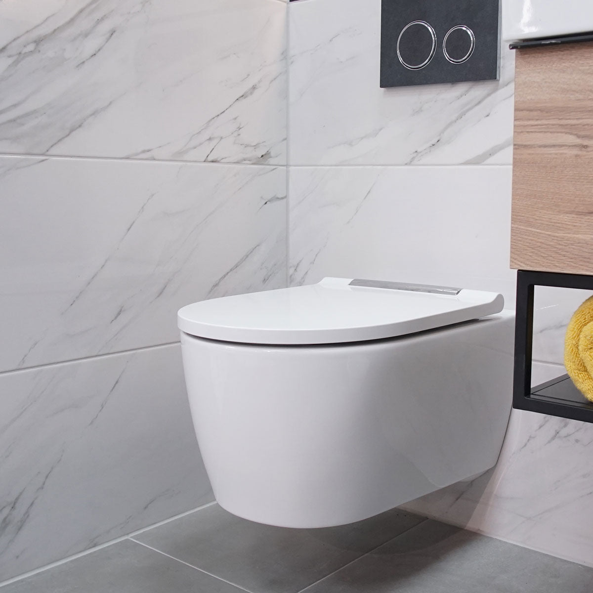 Geberit One Rimless Wall Hung TurboFlush WC Pan With Soft Close Seat
