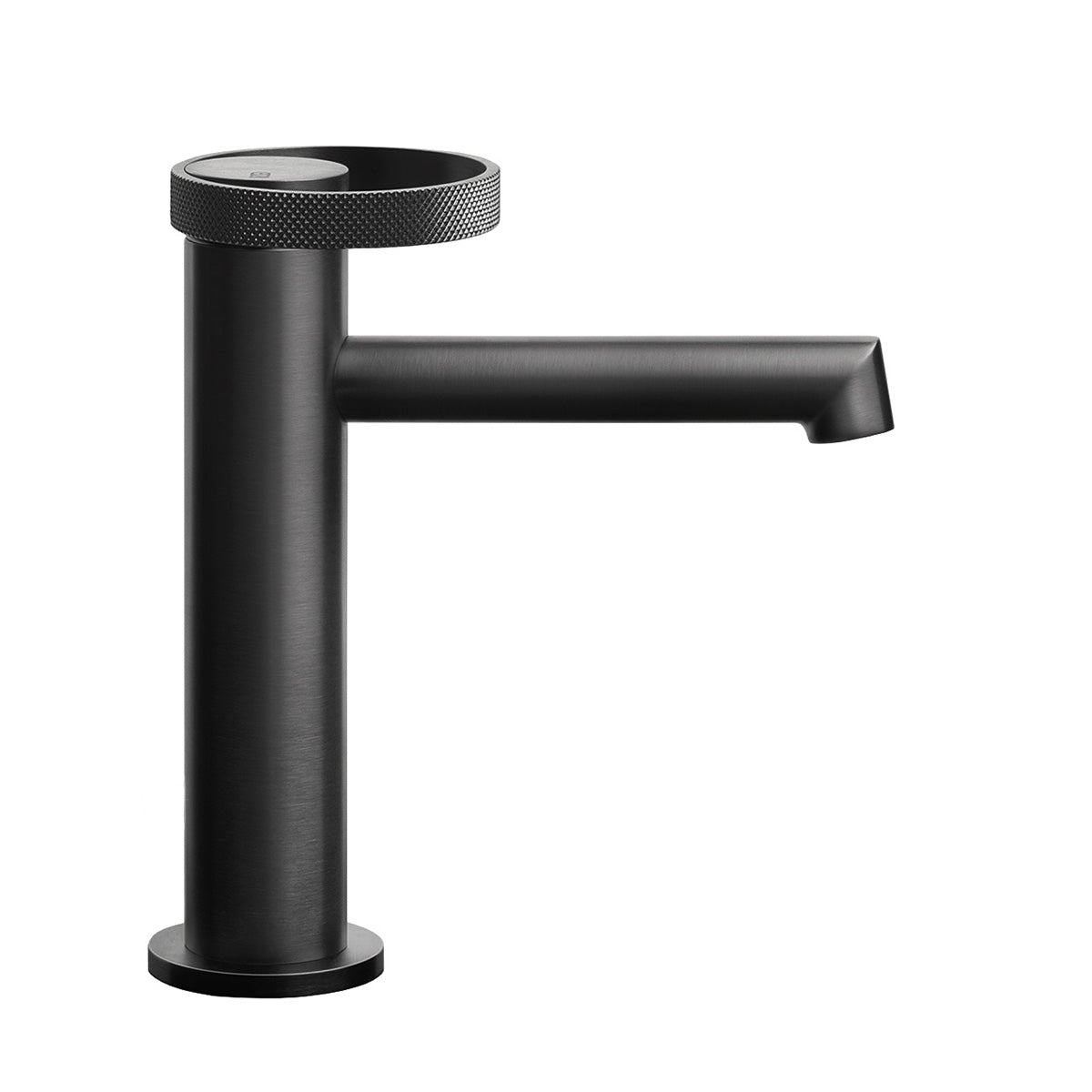 gessi anello basin mixer tap black metal brushed