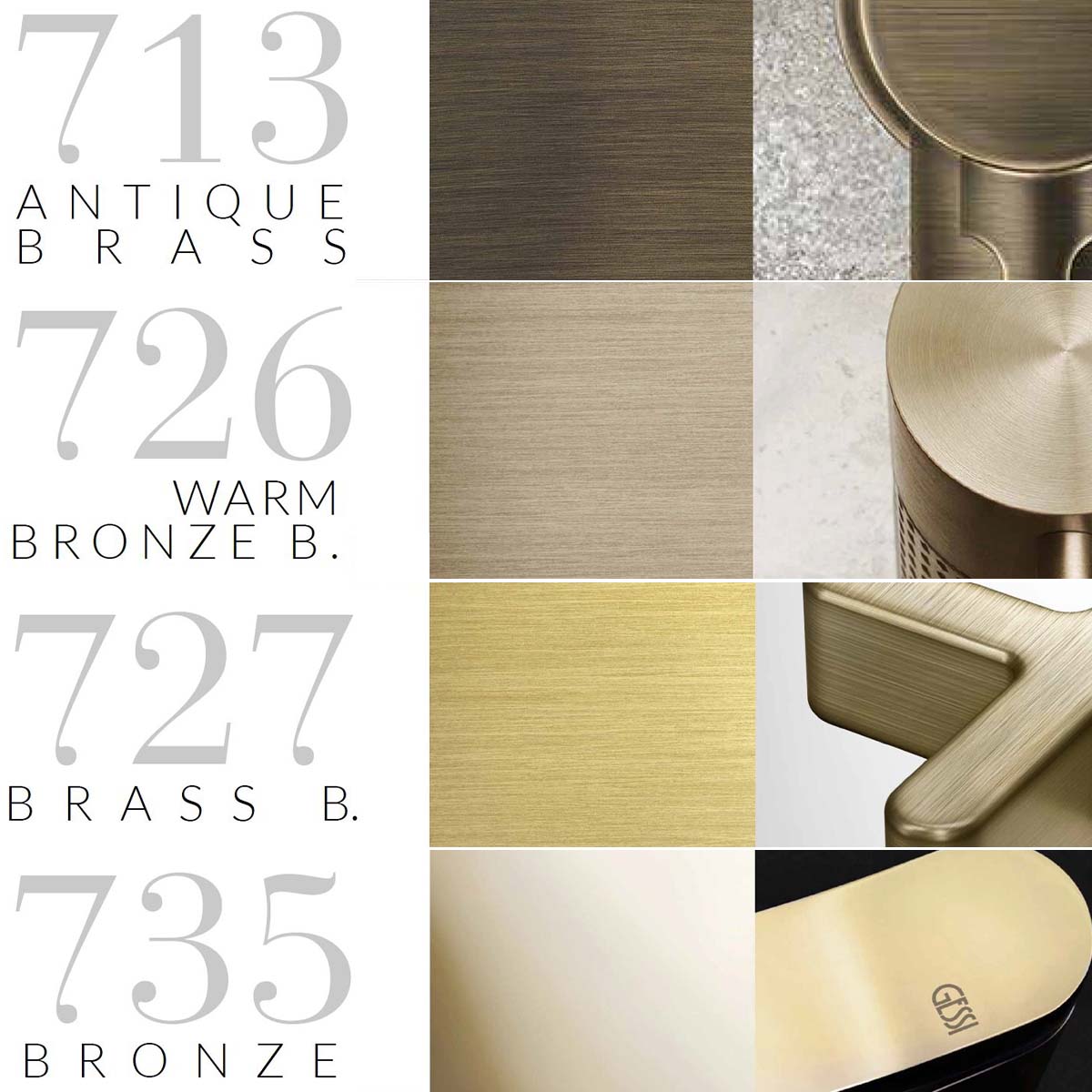 gessi anello finishes