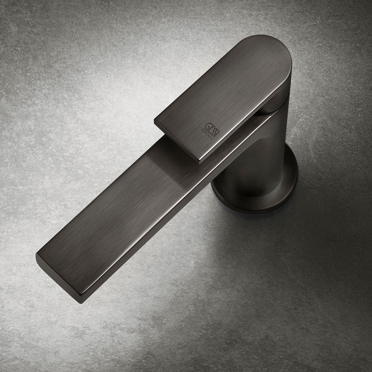 Gessi Via Manzoni Basin Mixer Tap brushed black metal