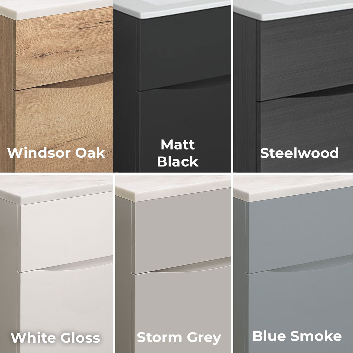 Crosswater Glide II Double Drawer Wall Hung Vanity Unit With Ceramic Basin