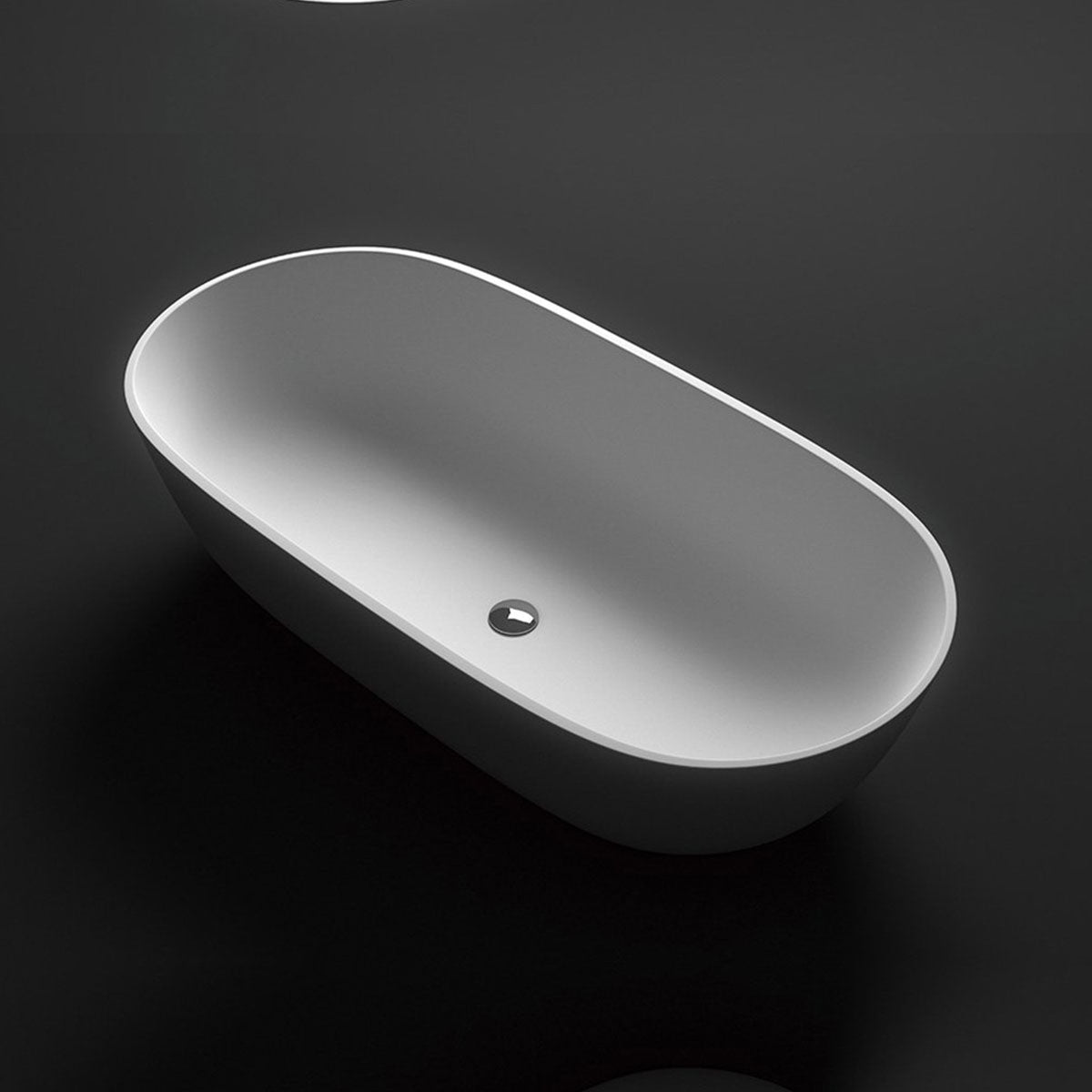 Granlusso Amalfi Freestanding Stone Bath Matt White 1700mm