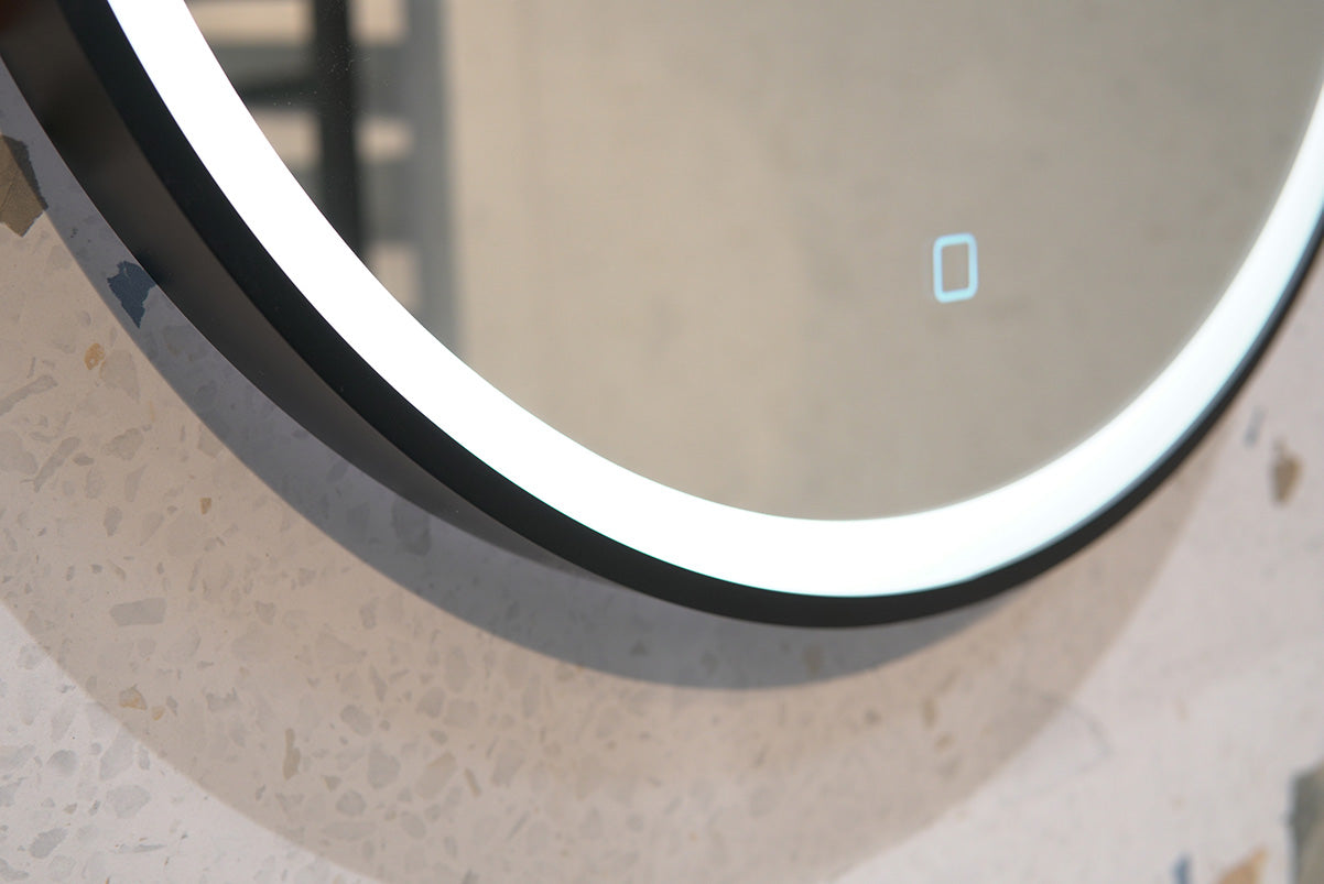 Hoxton LED Illuminated Mirror with Demister Matt Black