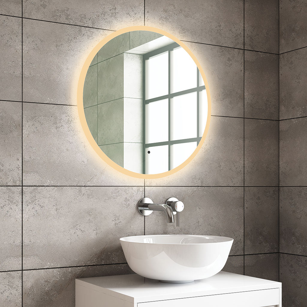 Kate Round LED Slimline Mirror With Contactless Sensor Switch