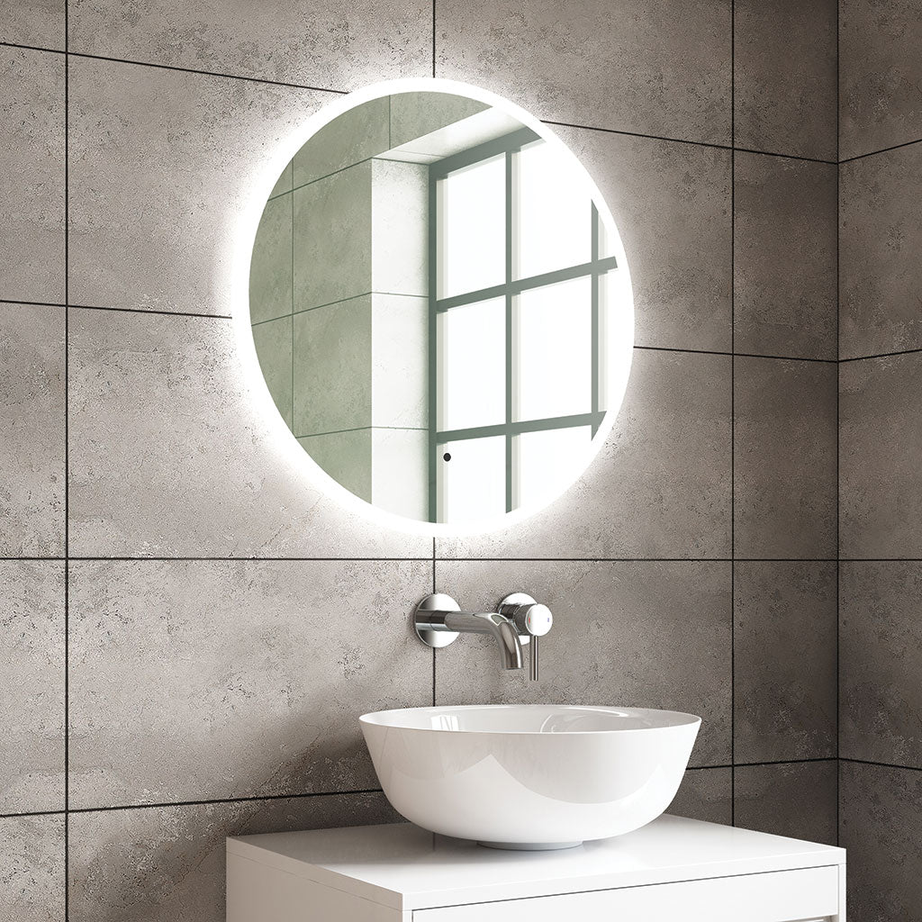 Kate Round LED Slimline Mirror With Contactless Sensor Switch