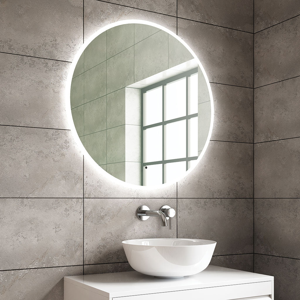 Kate Round LED Slimline Mirror With Contactless Sensor Switch