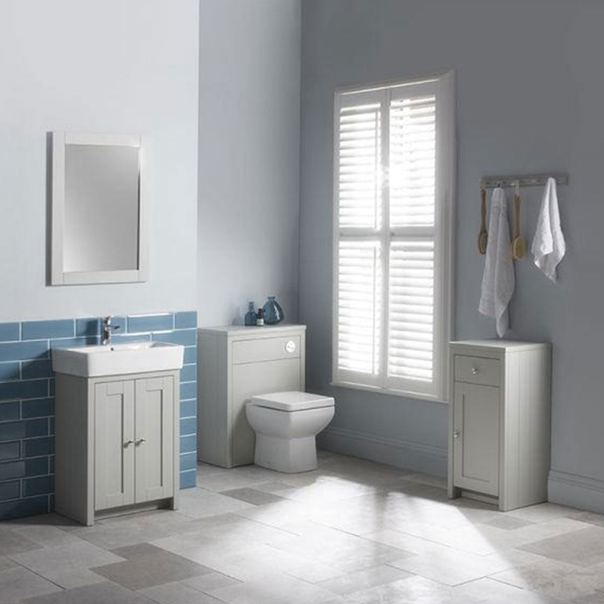 Lansdown 550 Floor Standing Bathroom Vanity Unit With Basin