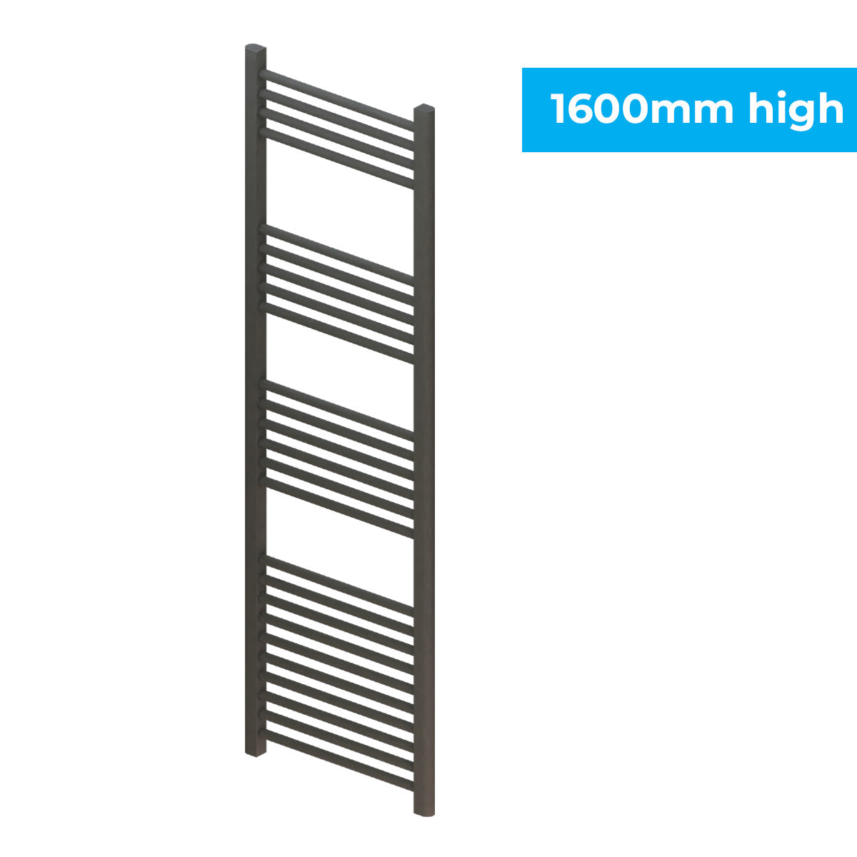 Madrid Heated Towel Rail Matt Anthracite