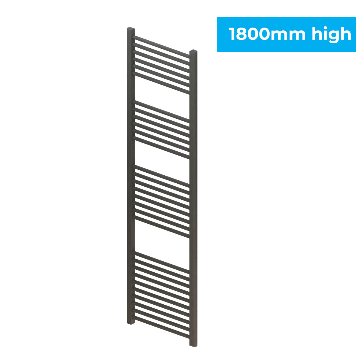 Madrid Heated Towel Rail Matt Anthracite