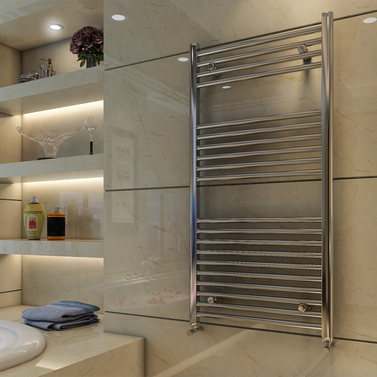 Madrid Heated Towel Rail Chrome