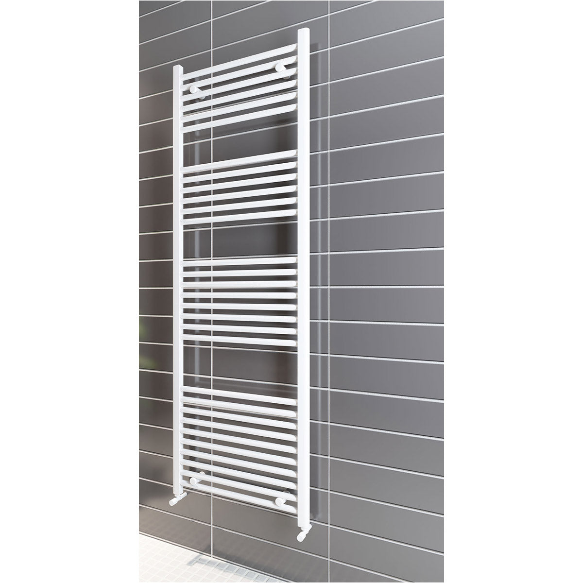 Madrid Heated Towel Rail Gloss White