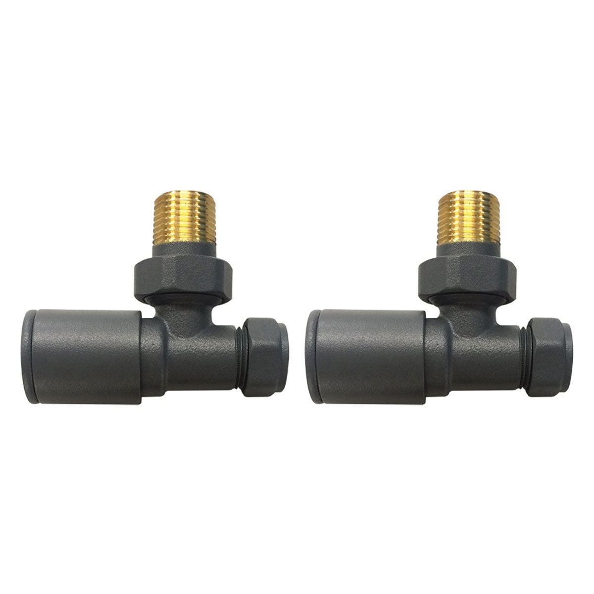 Madrid Round Angled Radiator Valve anthracite