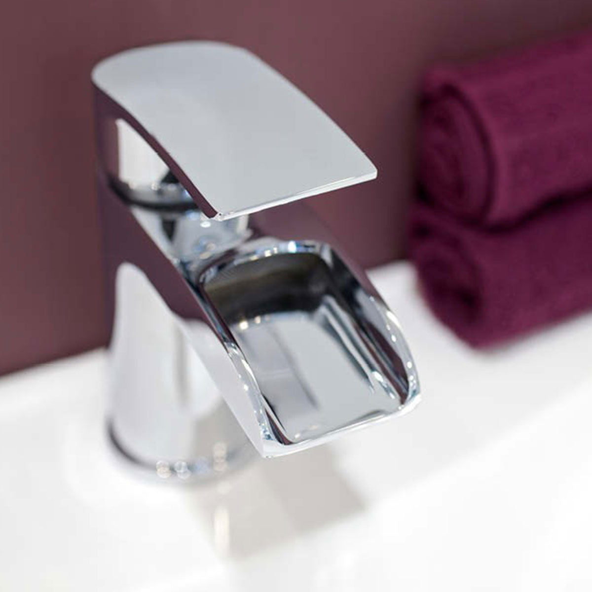 Deluxe Manly Chrome Open Spout Basin Mixer