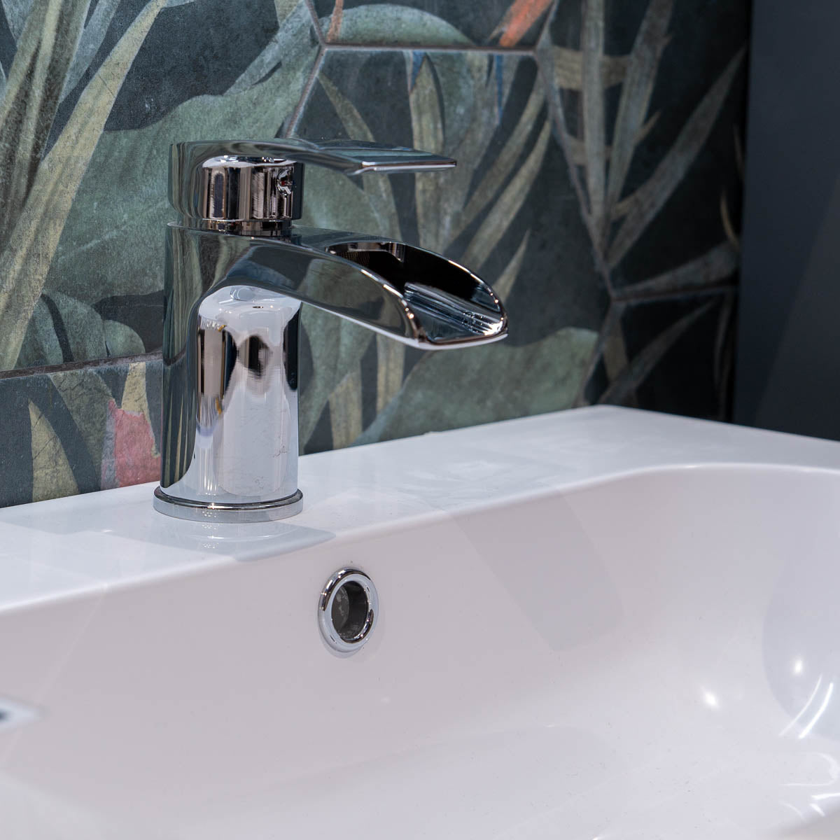 Deluxe Manly Open Spout Basin Mixer Chrome