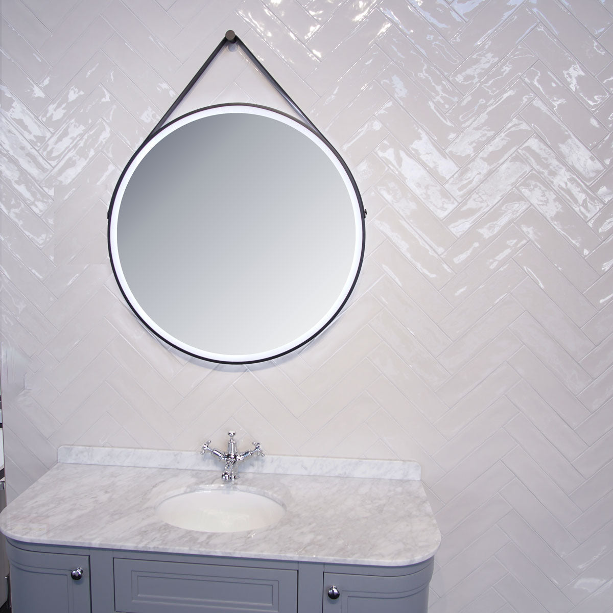 HiB Solstice LED Illuminated Black Framed Mirror With Demister Pad