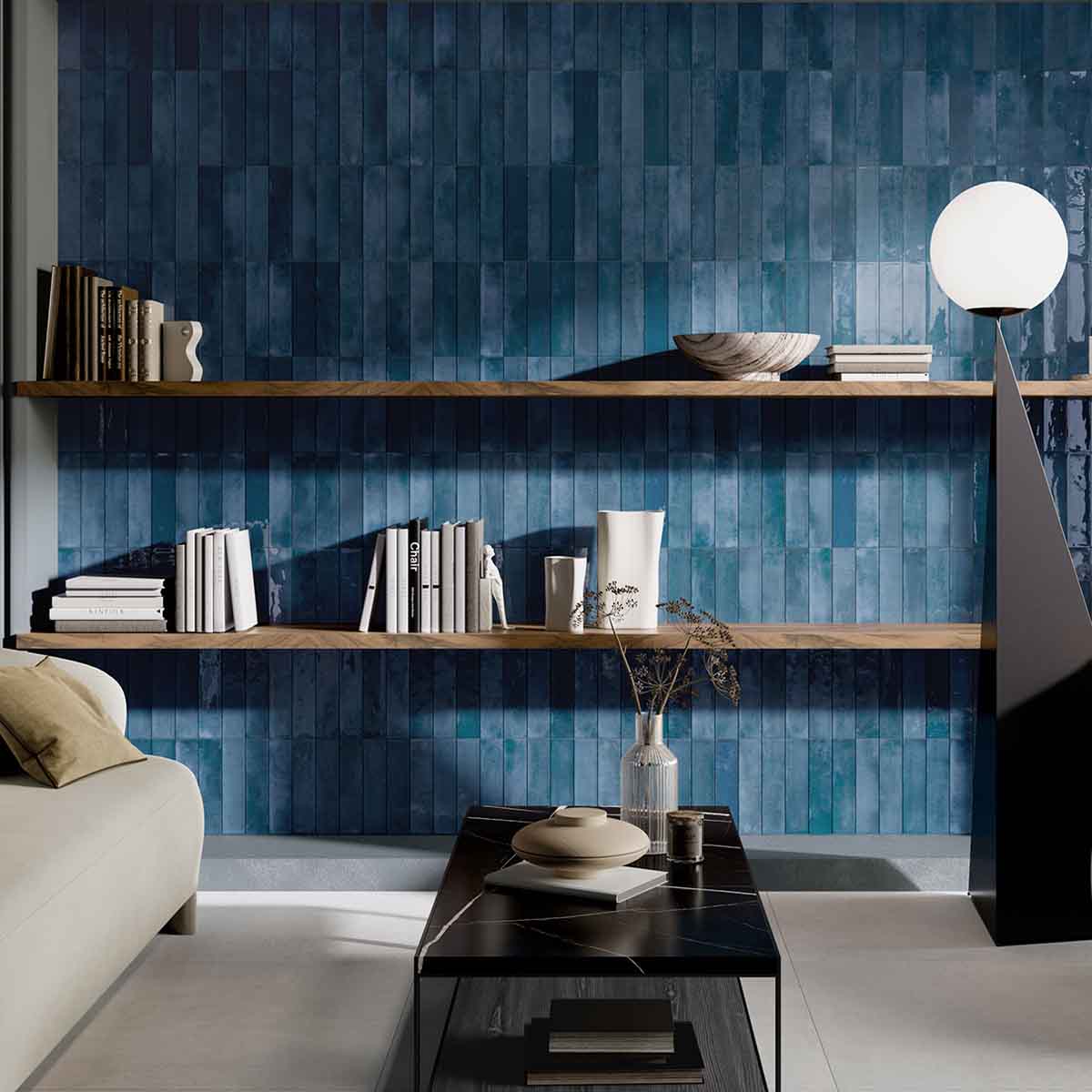 mojave blu ceramic wall tile 6x25cm gloss lifestyle deluxe bathrooms ireland