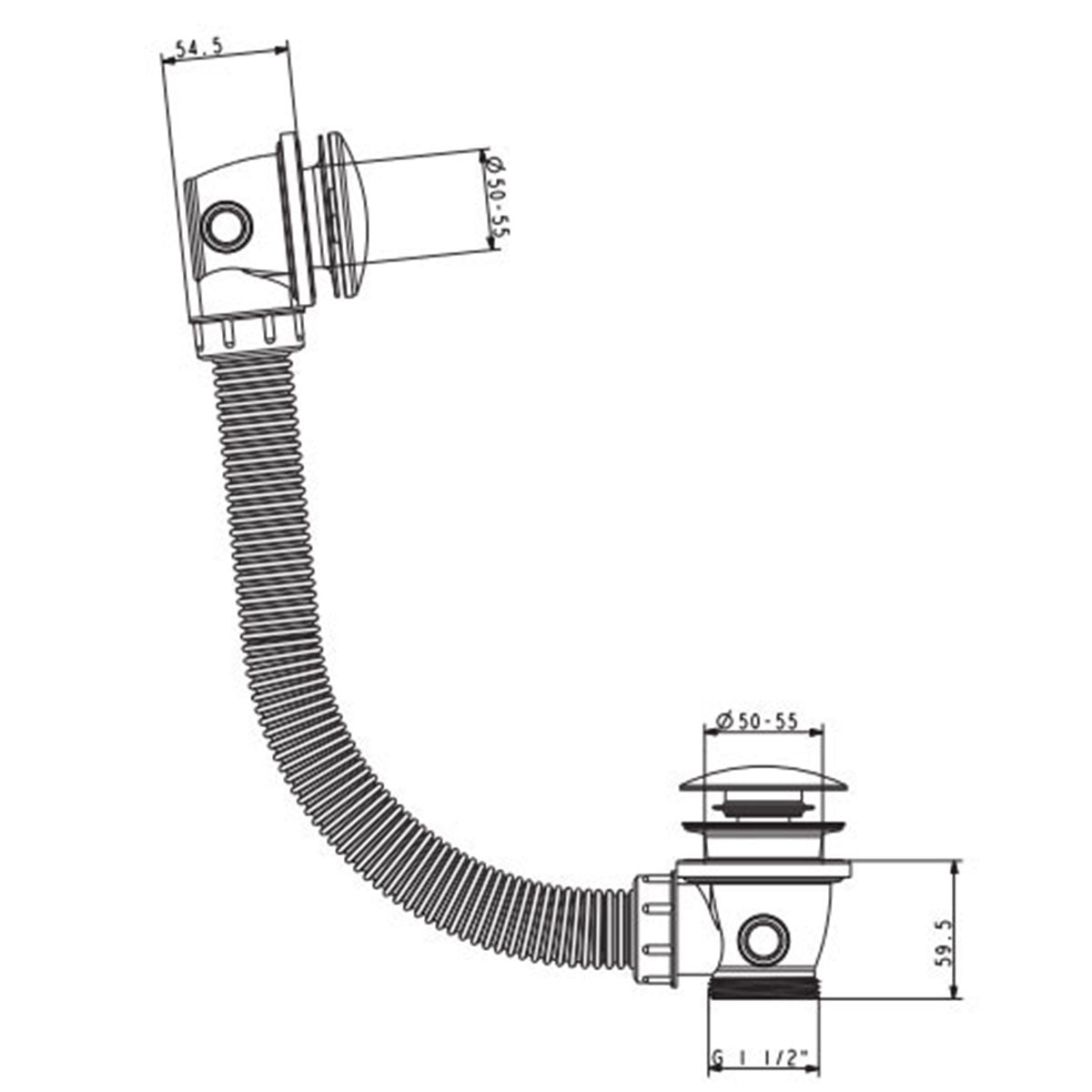 Crosswater MPRO Bath Click-Clack Waste