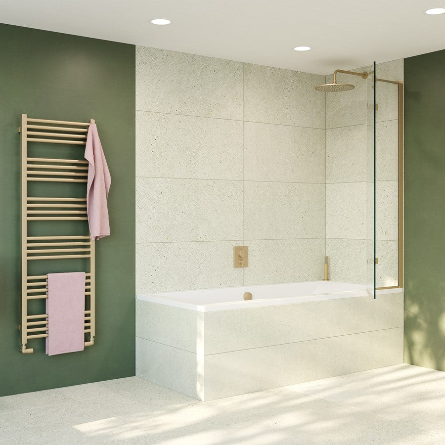 Crosswater OPTIX 10 Single Bath Screen with Inline Panel