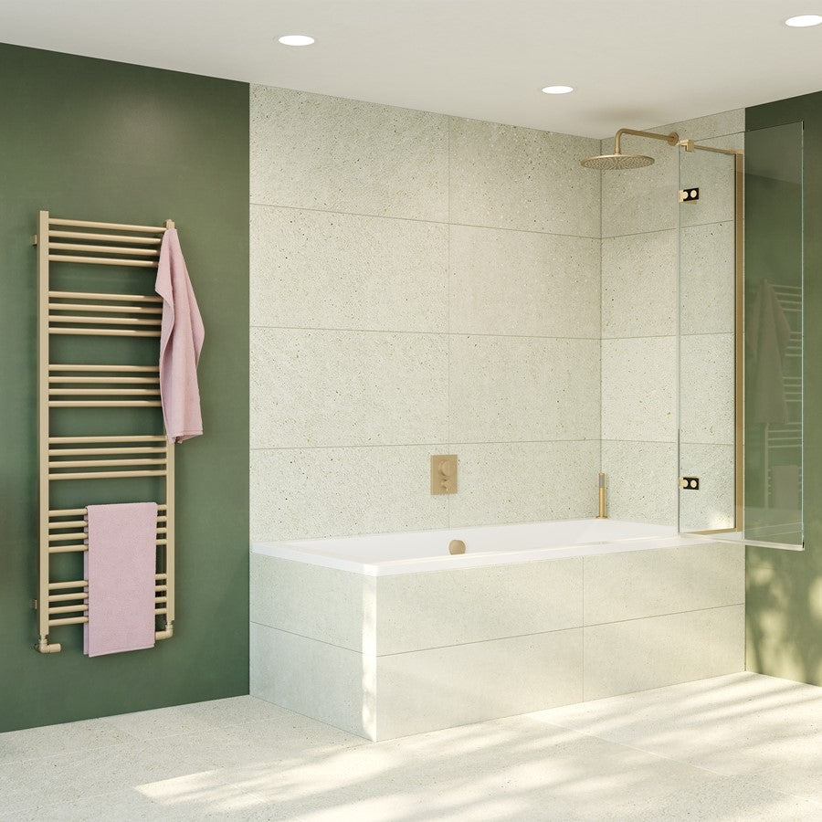 Crosswater OPTIX 10 Single Bath Screen with Inline Panel