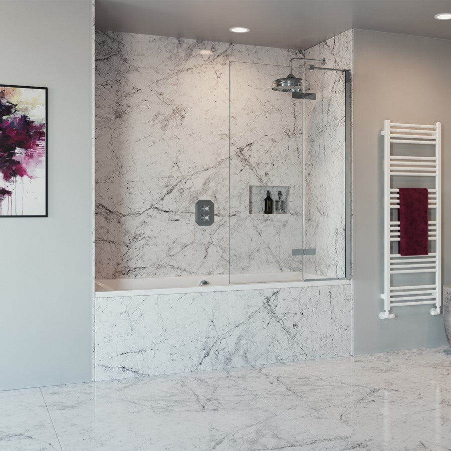 Crosswater OPTIX 10 Single Bath Screen with Inline Panel
