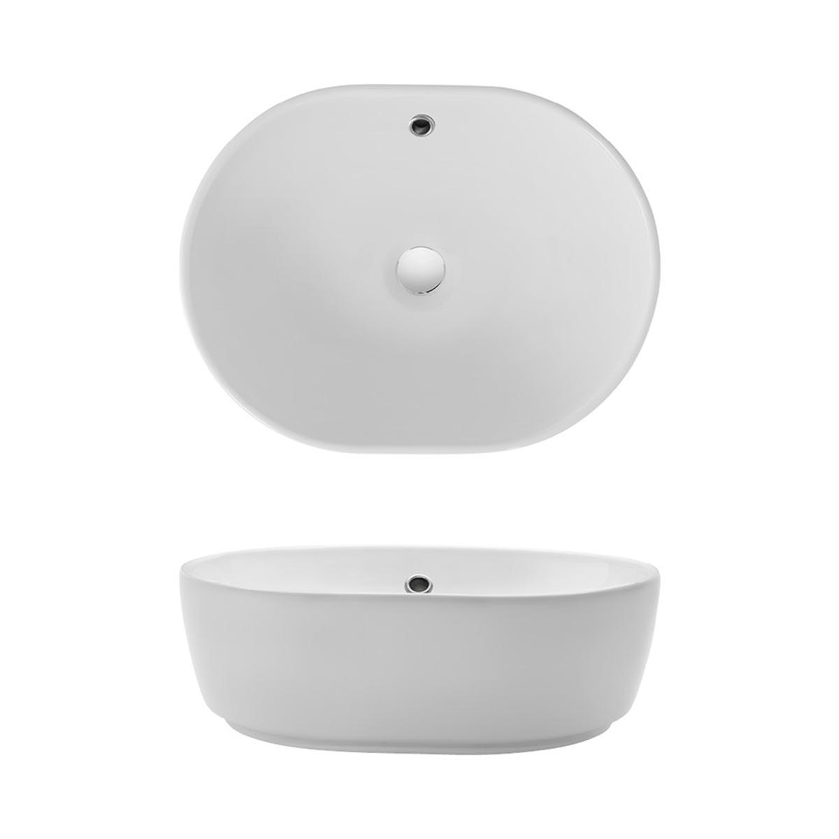 Crosswater Pearl Gloss White Countertop Basin