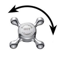 Burlington Claremont Basin Mixer With High Central Indice And Pop-Up Waste Deluxe Bathrooms UK