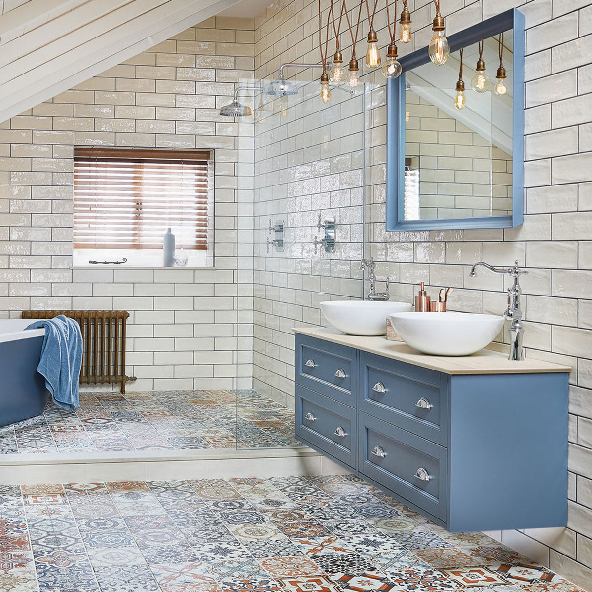 Roseberry 2 Drawer Wall Mounted Vanity Unit With Solid Surface Worktop